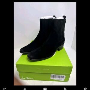 Sam Edelman Women's Bronson Bootie Black Suede Size 9.5 New In Box